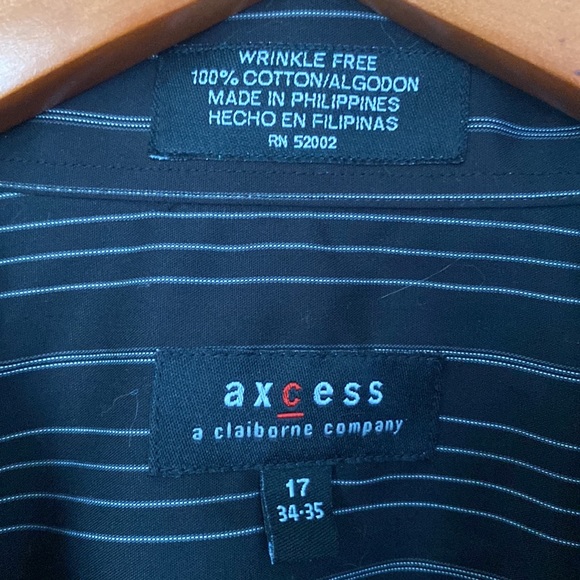 axcess Men's Modern Fit Striped Shirts 100% Cotton NEW - Picture 4 of 6